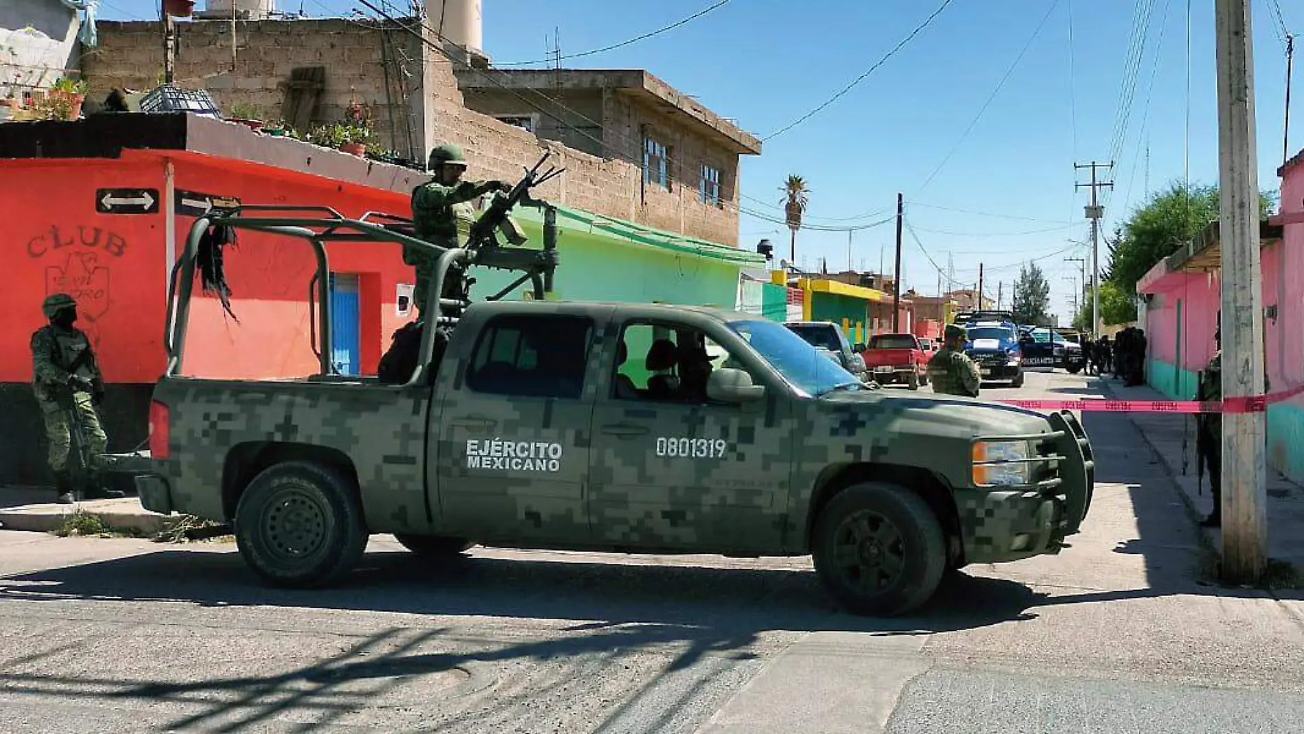 Zona acordonada en Calera, Zacatecas